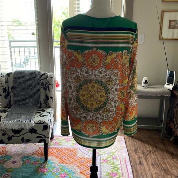 Colorful Patterned Women's Top - Picture 2 of 4